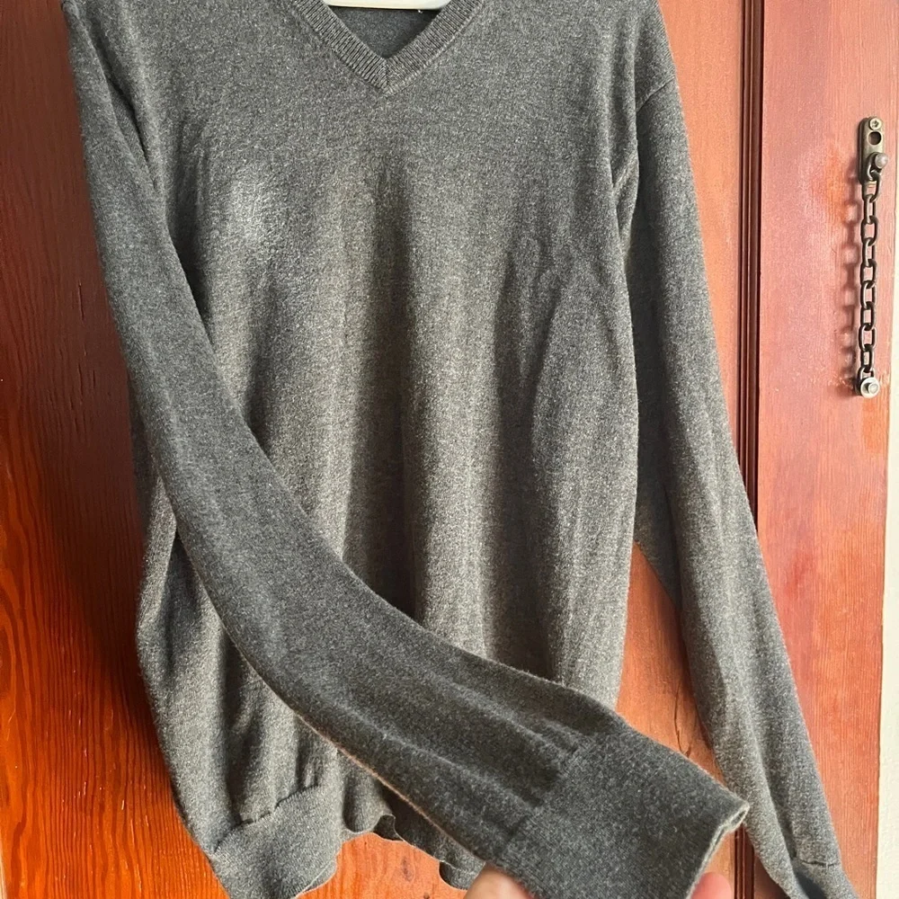 crown & ivy Charcoal V-Neck Sweater